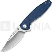 SENCUT Vyrce S25104-2, Satin D2, Blue Shredded G10 pocket knife