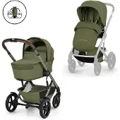 Cybex Talos S Lux yhdistelmävaunut kokoontaittuvalla vaunukopalla, Moss Green