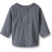 Wheat Shirt L/S Bjørk - Blue - 92
