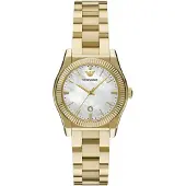 Emporio Armani Analoginen kello kulta / helmenvalkoinen