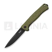 Lionsteel Emmet - MagnaCut B/W - Solid Alu kääntöveitsi, vihreä