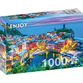 Enjoy Vernazza at Dusk, Cinque Terre, Italy 1000p palapeli