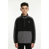 Puma Ess Elevated Winterized Relaxed Half-Zip - Black - 128