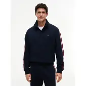 Tommy Hilfiger Half Button Down - Navy - L