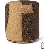 Ferm Living Forene cylinder pouf istuinrahi Ø38x42 cm Tan-Chocolate
