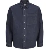 Jack & Jones Jorfrederiksberg Washed Denim Ls - Navy - M