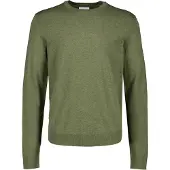 Lindbergh Soft Viscose Blend O-Neck Knit - Khaki green - XXL