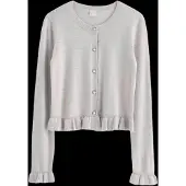Lindex Cardigan In Merino Wool - Grey - 158/164