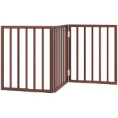 vidaXL Koiraportti kokoontaittuva 3 paneelia ruskea 150 cm poppelipuu