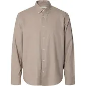 SELECTED MEN Slmregcole Jay Melange Ls Shirt Noos - Beige - M