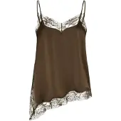 Dante6 -Dawna Bold Satin Lace Camisole - Khaki green - 38