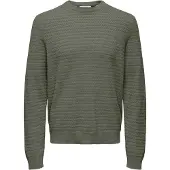 Only & Sons Onsloui Ls Structure Crew Reg Noos - Grey - M