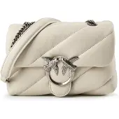 Pinko Love Puff Crossbody-laukku Nahka 27 cm Valkoinen