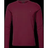 Tommy Hilfiger Stretch Slim Fit Long Sleeve Tee - Burgundy - L