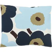 Marimekko Unikko tyynyliina 50x60 cm Blueberry-off white-cold blue