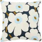 Marimekko Pieni Unikko tyynynpäällinen 50 x 50 cm Blueberry-white-cold blue