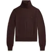 Ralph Lauren for woman. 211B17732001 Brown wool jumper with a roll-neck (L), Casual, Long sleeve