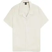 BOSS for man. 50535793 Beige Beach Shirt (S), Casual, Viscose