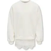 Kids Only Kogswanna Ls Crew Sateen Lace Bru Ex Swt - Cream - 158-164