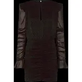 ROTATE for woman. 1166263088 Brown Torenia dress (36), Casual, Party, Long sleeve, Recycled Polister