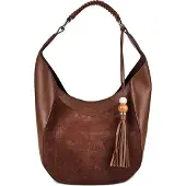 GUESS Olkalaukku Nahka 27 cm Ruskea