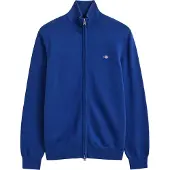 Gant Cotton Knit Zip Cardigan - Blue - S