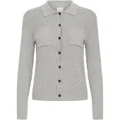 Ichi Ihluls Rib Polo Ca - Grey - M