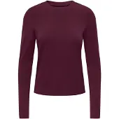 ONLY Onlbamboo L/S O-Neck Top Jrs - Burgundy - XL