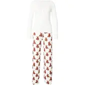 GUESS Pyjama 'ARIA' vaaleanruskea / musta / valkoinen