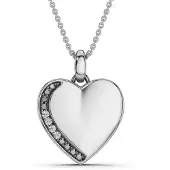 Lykken Elegance sydän timanttiriipus valkokulta 0,012 ct