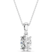 Lykken Elegance ovaali timanttiriipus valkokulta 1.00 ct