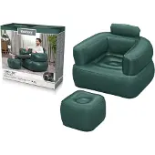 Bestway -puhallettava nojatuoli, jossa on jalkatuki valikoitu väri 107x99x80/48x48x36 cm sisätiloissa 75137