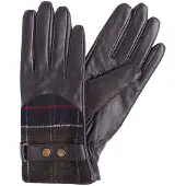 Barbour Dee Tartan -nahkakäsineet