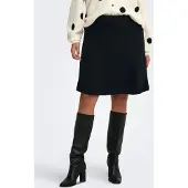 ONLY Carmakoma Caramar Skater Mini Skirt Knt - Black - 50-52