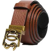 Superdry for woman. W9810198A Brown Monogram leather belt (M), Casual, Classic