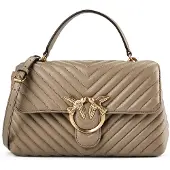 Pinko Love Lady Käsilaukku Nahka 25 cm Harmaa