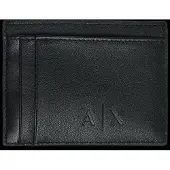Armani Exchange for man. XM000169AF22541UC001 Black smooth textured leather card holder with multiple slots (OSFA), Casual