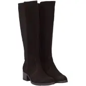 Wonders for woman. G-6260 Black Charme Leather Boots (41), 3 to 5 cm, Suede, Zip, Casual