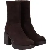 Wonders for woman. H-49101_5713_9332 Lady 101 Brown Leather Ankle Boots (39), 5 to 8 cm, Split Leather, Zip, Casual