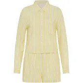 LASCANA Pyjamashortsit kyyhkynsininen / keltainen / valkoinen