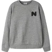Name it Collegepaita 'NKMNILAN' meleerattu harmaa / musta