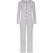 LASCANA Pyjama vihreä / roosa / tumma pinkki / valkoinen