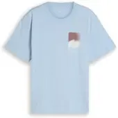 Tom Tailor DENIM Paita vaaleansininen / ruskea / offwhite