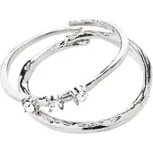 Pilgrim Ivarin Rings, 2-In-1 Set, Silver-Plated - Silver - ONE SIZE