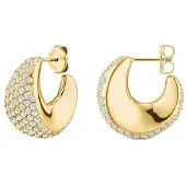 Rosefield Pavé Half Moon kullatut korvakorut JEPMG-J1224