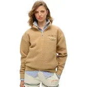 Superdry for woman. W2012246A Beige Country Club Half zip sweatshirt (XS), Casual, Polyester