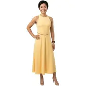 Armani Exchange for woman. XW001971AF21553U2149 Maxi dress yellow (M), Casual, Party, Polyester, Sleeveless / Straps