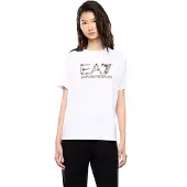 Emporio Armani for woman. 7W001096_AF21636 Logo Series white knit t-shirt (S), Casual, Cotton, Short sleeve