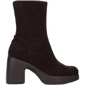 Wonders for woman. H-49101_5713_9332 Lady 101 Brown Leather Ankle Boots (39), 5 to 8 cm, Split Leather, Zip, Casual