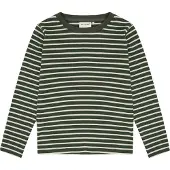 Minymo T-Shirt Ls Y/D Rib - Green - 116